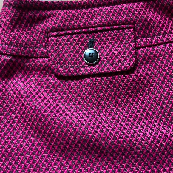 LOFT A-line skirt- magenta & black, lined, 4P. EUC - Picture 2 of 9